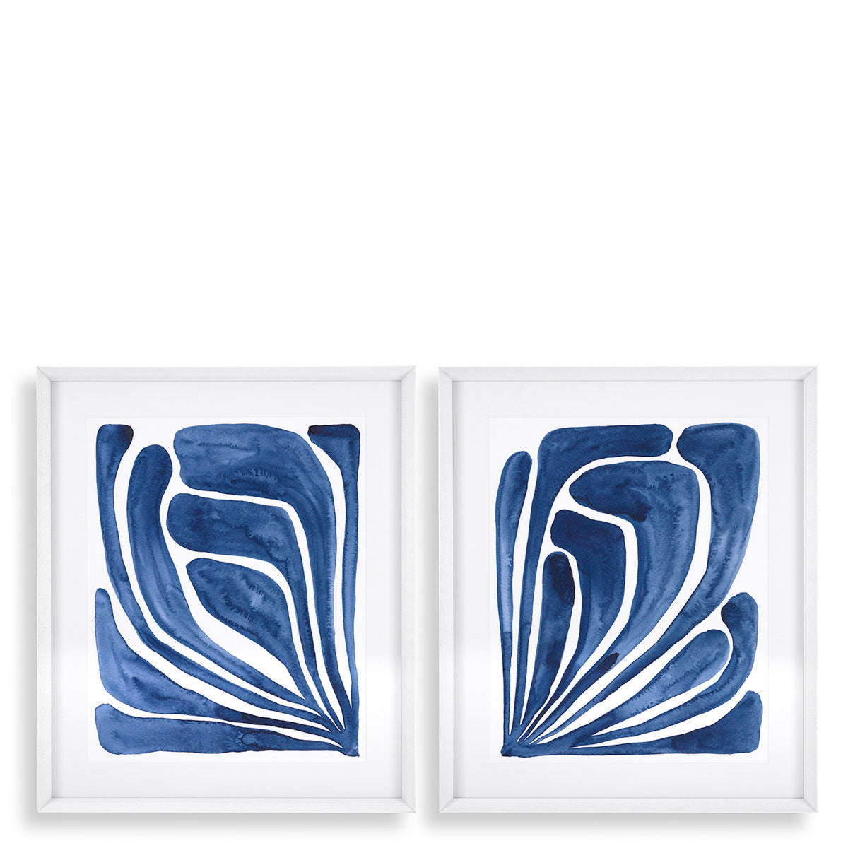 Art Prints Set (2) Blue Stylized Leaf | Eichholtzmh.com