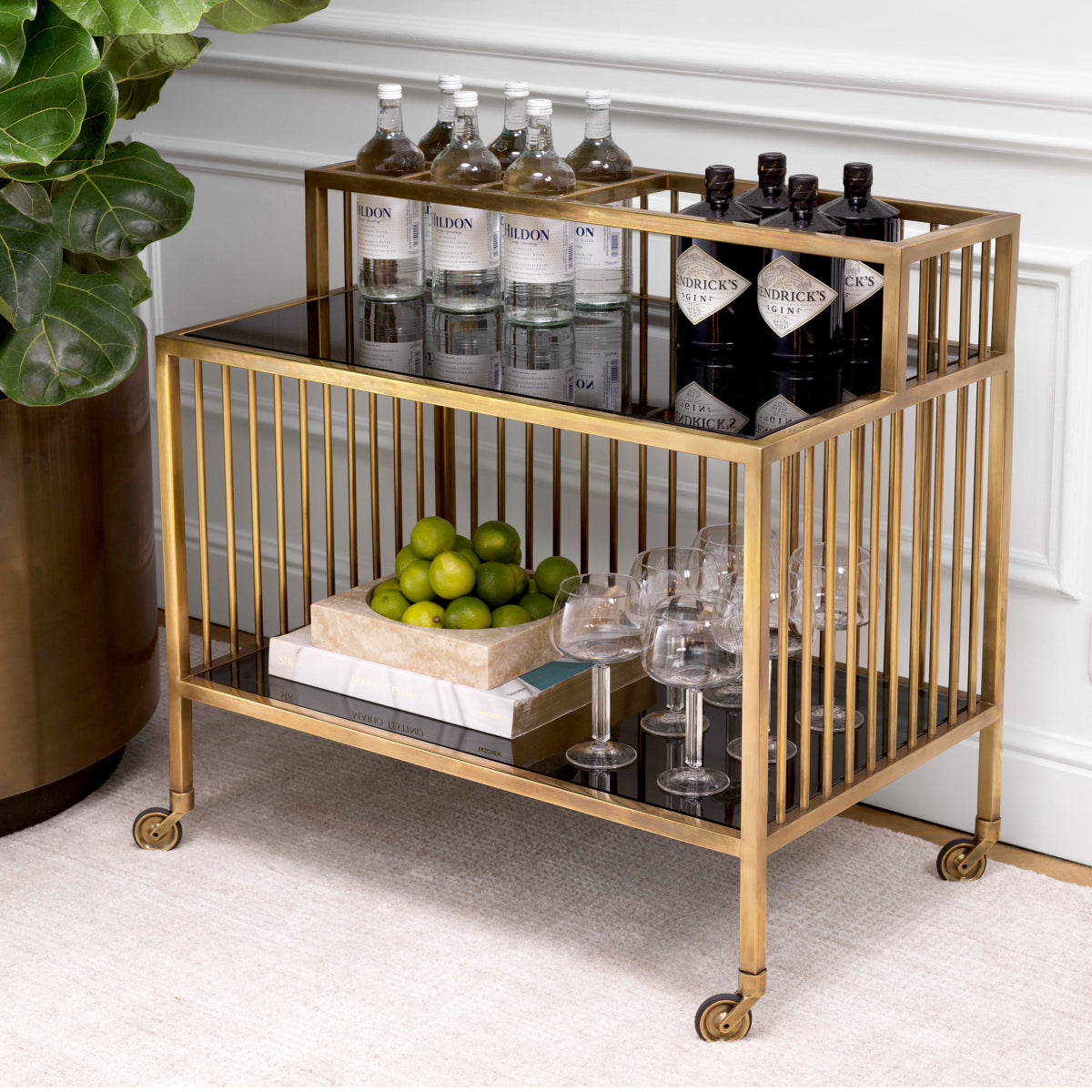 Contemporary Brass Trolley Rutherford | Eichholtzmh.com