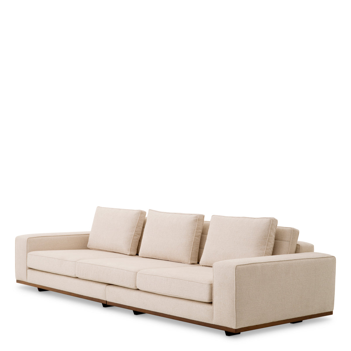 Upholstered Beige Sofa L Aurora