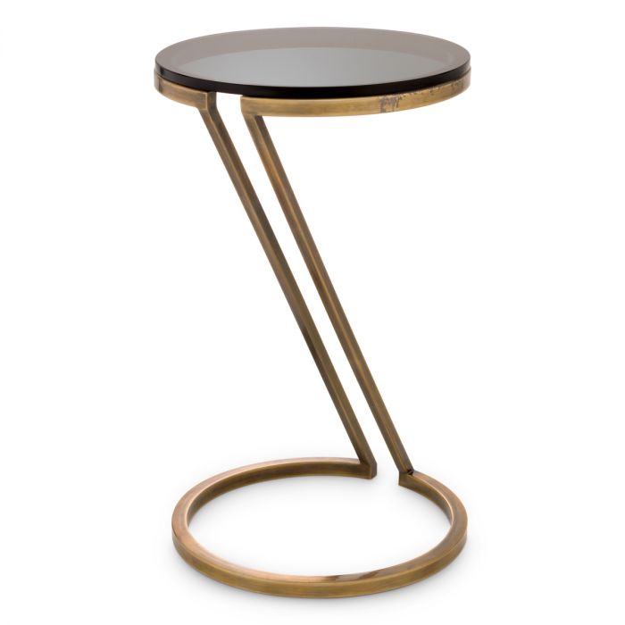 Side Table Falcone vintage brass finish