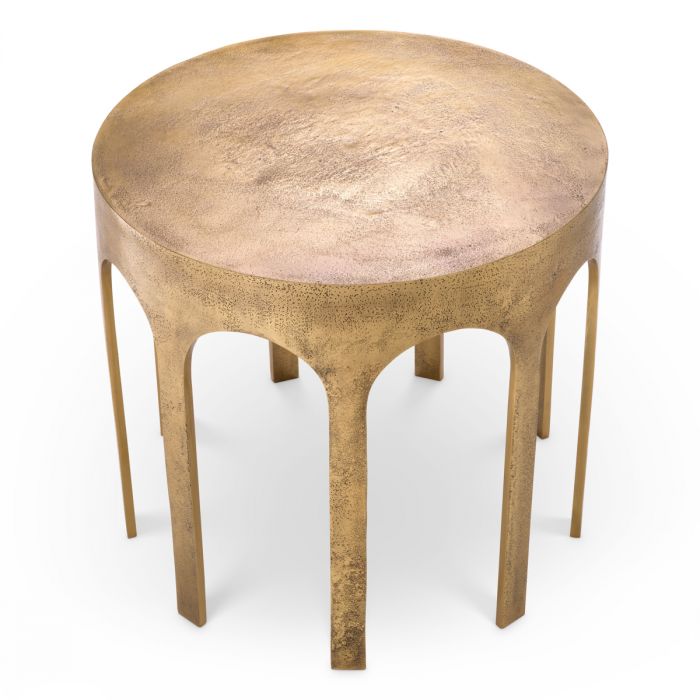 Side Table Gardini vintage brass finish