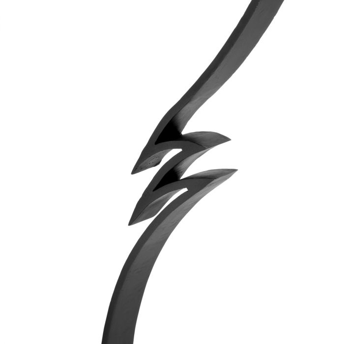 Wall Console Ophira gunmetal finish travertine