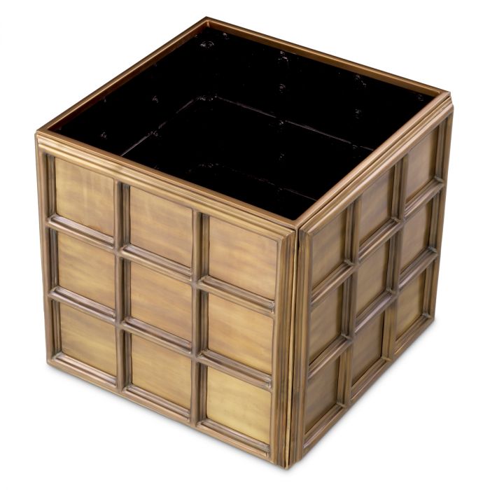 Planter Grid S vintage brass finish
