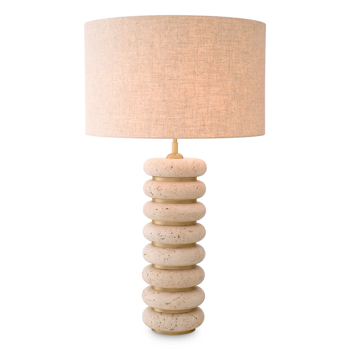 Sculptural Travertine Table Lamp Baron | Eichholtzmh.com
