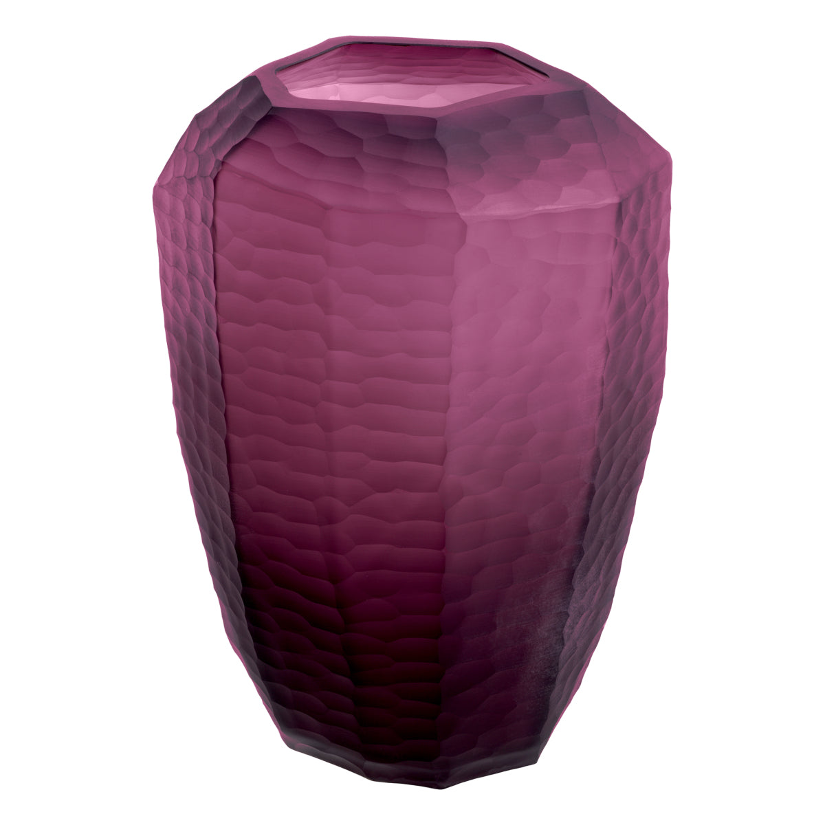 Purple Hand-Blown Glass Vase Larisa
