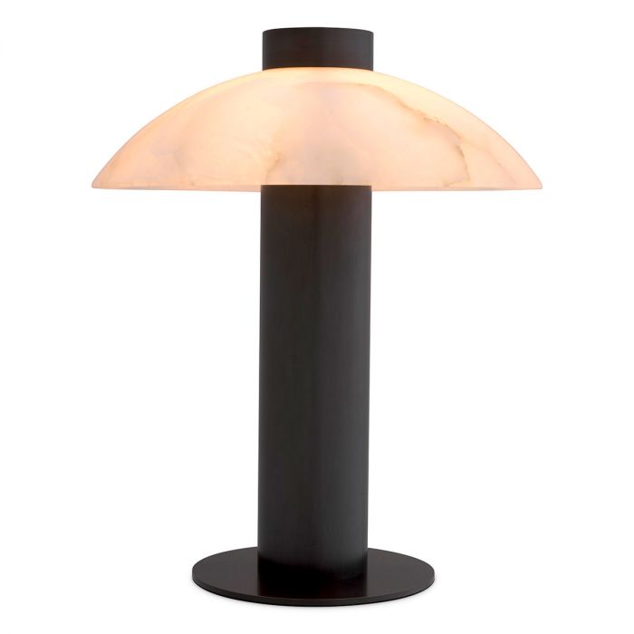 Table Lamp Châtel bronze highlight finish alabaster