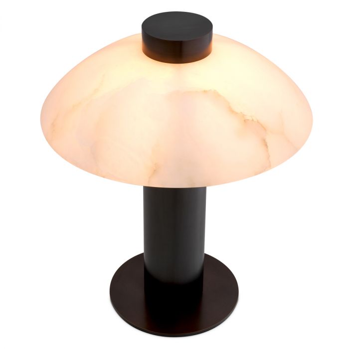 Table Lamp Châtel bronze highlight finish alabaster