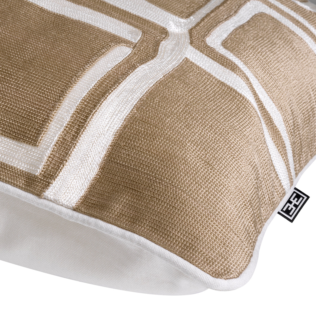 Beige Geometric Pattern Cushion Ribeira