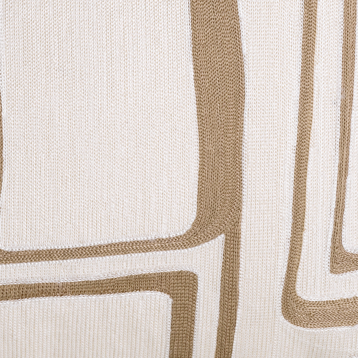 White Geometric Pattern Cushion Ribeira