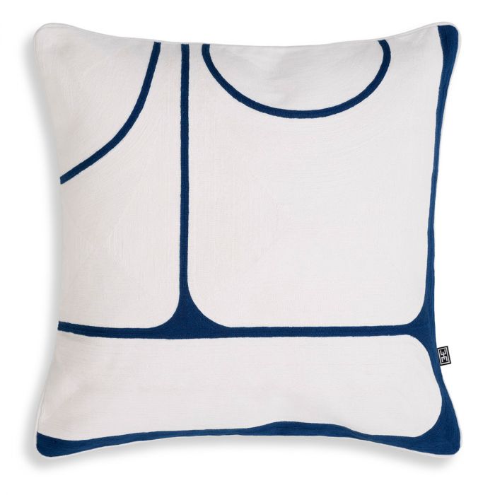 Cushion Sabrosa white blue