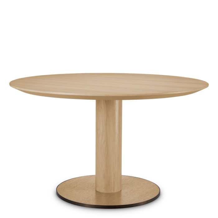 Dining Table Astro natural oak veneer bronze finish