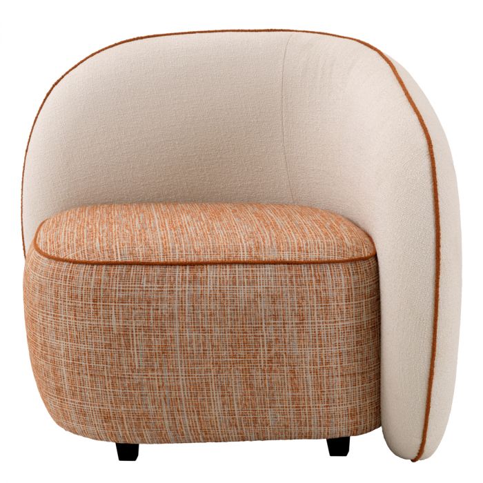 Chair San Marino Right sarra off-white tressa orange