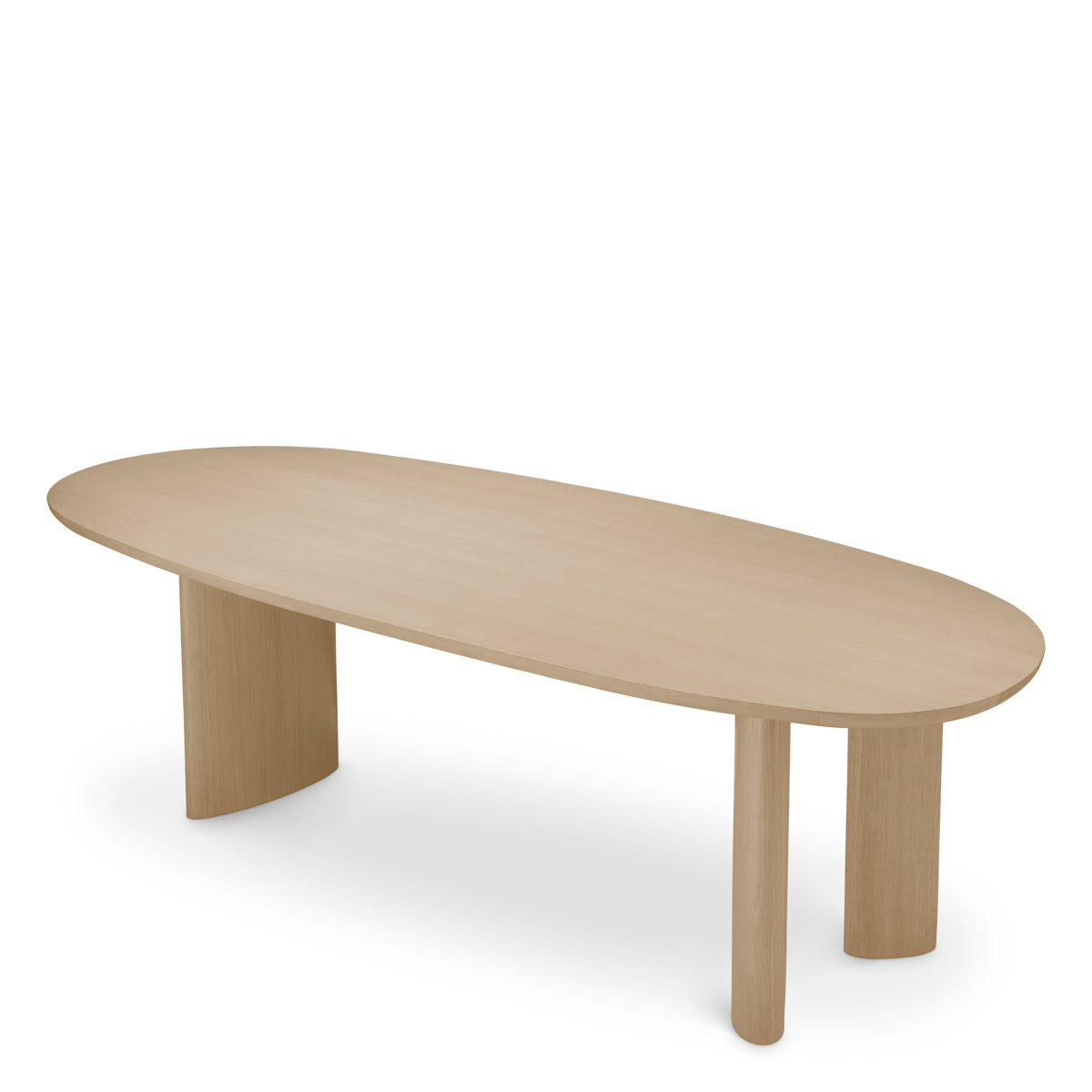 Natural Oval Wooden Dining Table Lindner