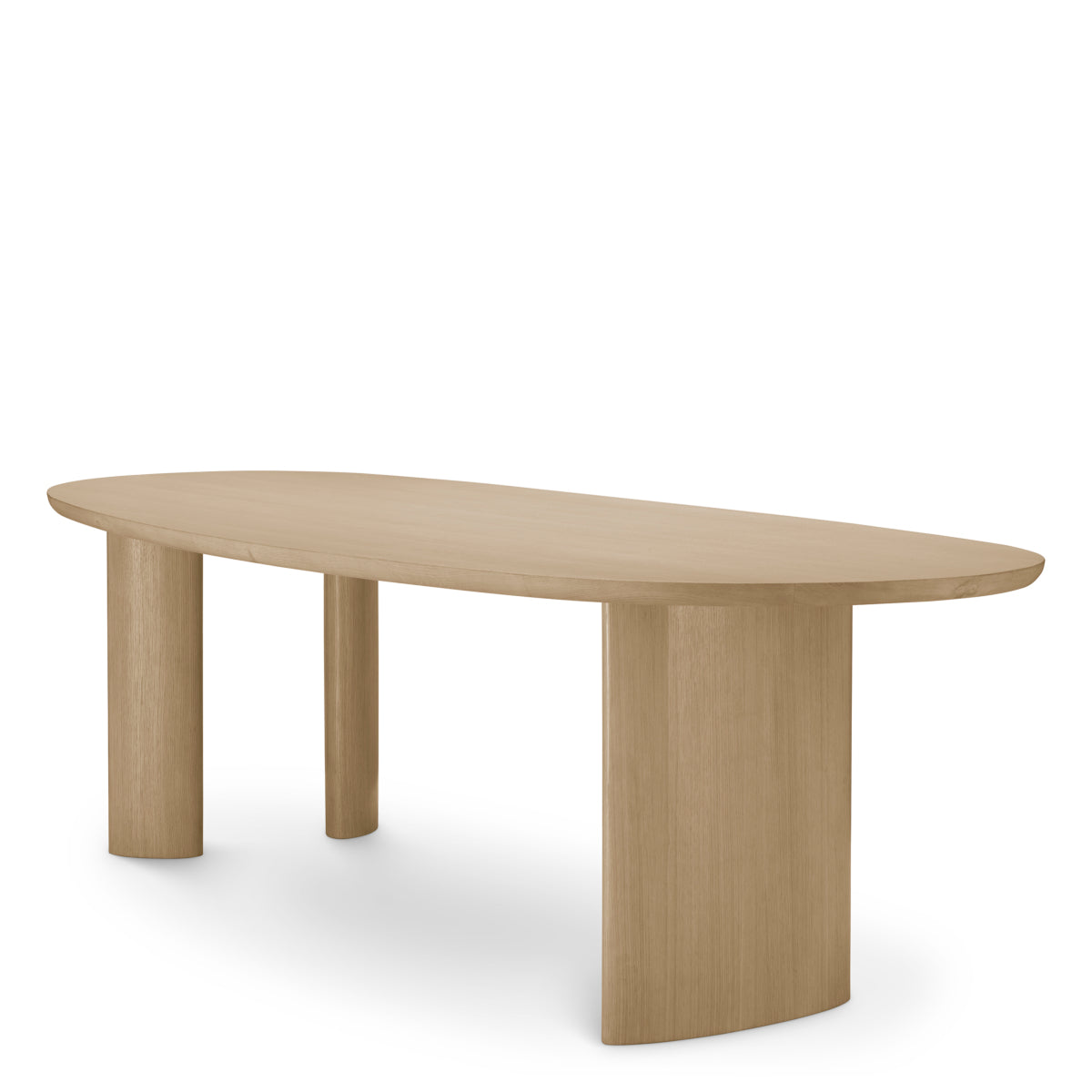 Natural Oval Wooden Dining Table Lindner