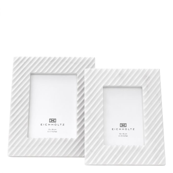 Picture frame Casale L white marble set of 4