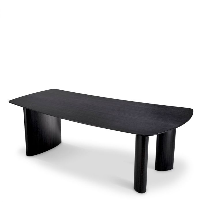 Dining Table Bergman S charcoal grey oak veneer
