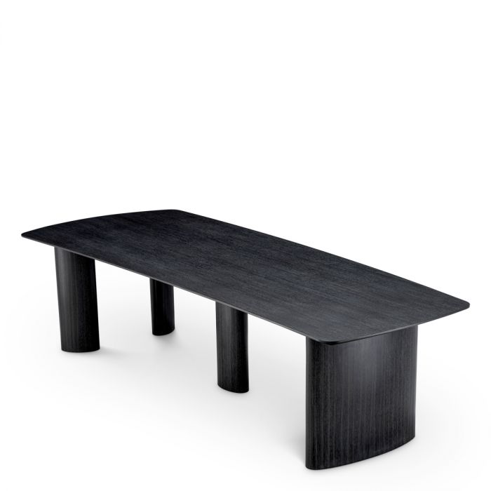 Dining Table Bergman L charcoal grey oak veneer