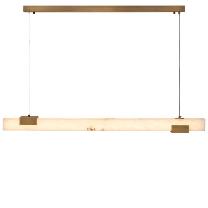 Chandelier Furore antique brass finish alabaster