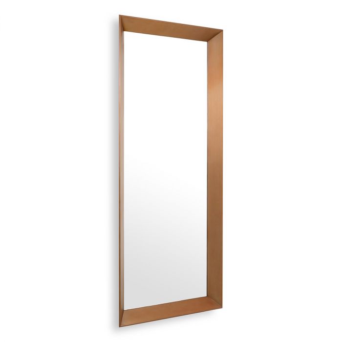 Mirror Othello rectangular brushed brass finish