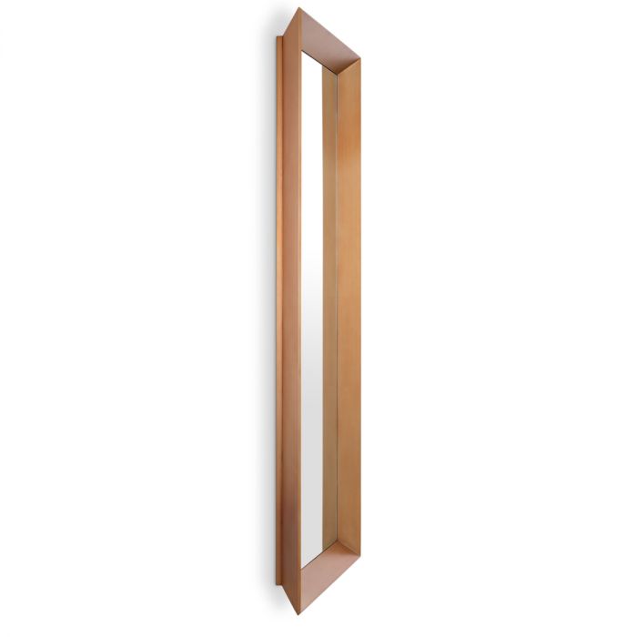 Mirror Othello rectangular brushed brass finish