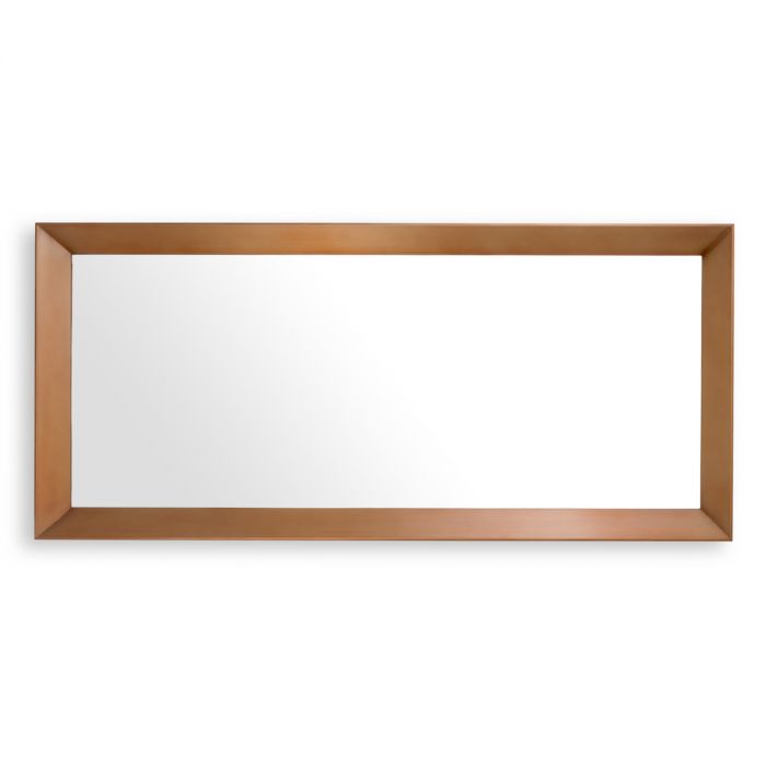 Mirror Othello rectangular brushed brass finish