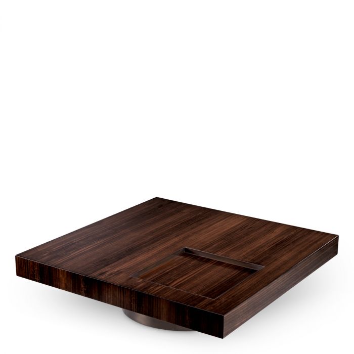 Coffee Table Otus square eucalyptus veneer bronze finish