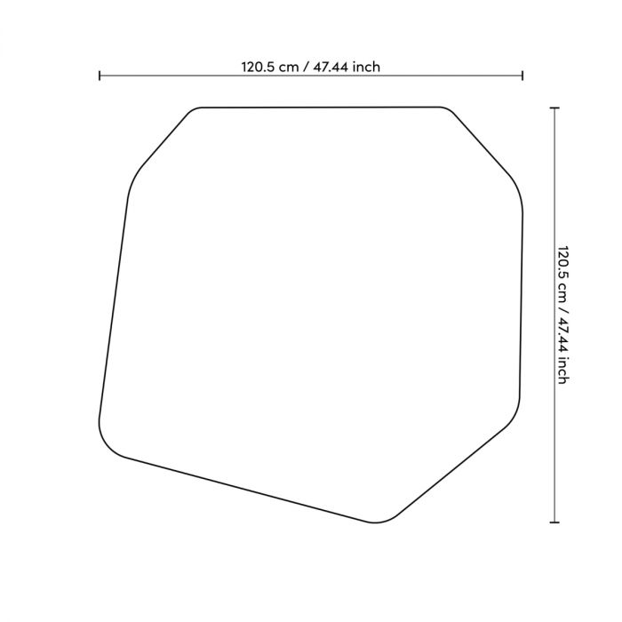Coffee Table Oracle maple veneer high gloss brushed brass finish