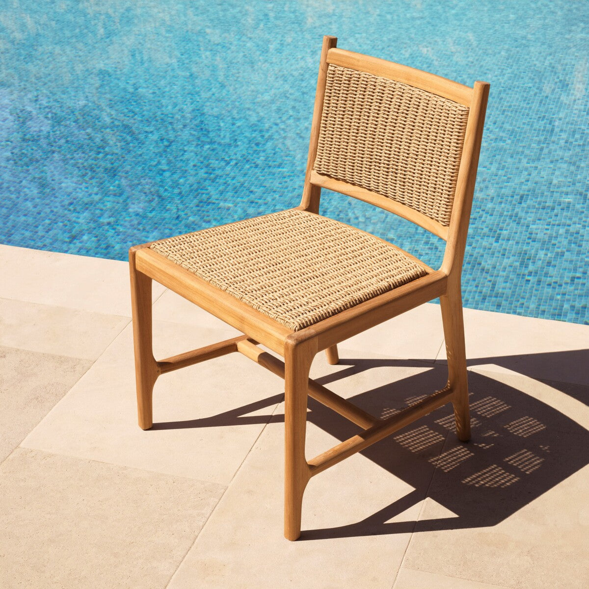 Weave Armless Outdoor Dining Chair Pivetti