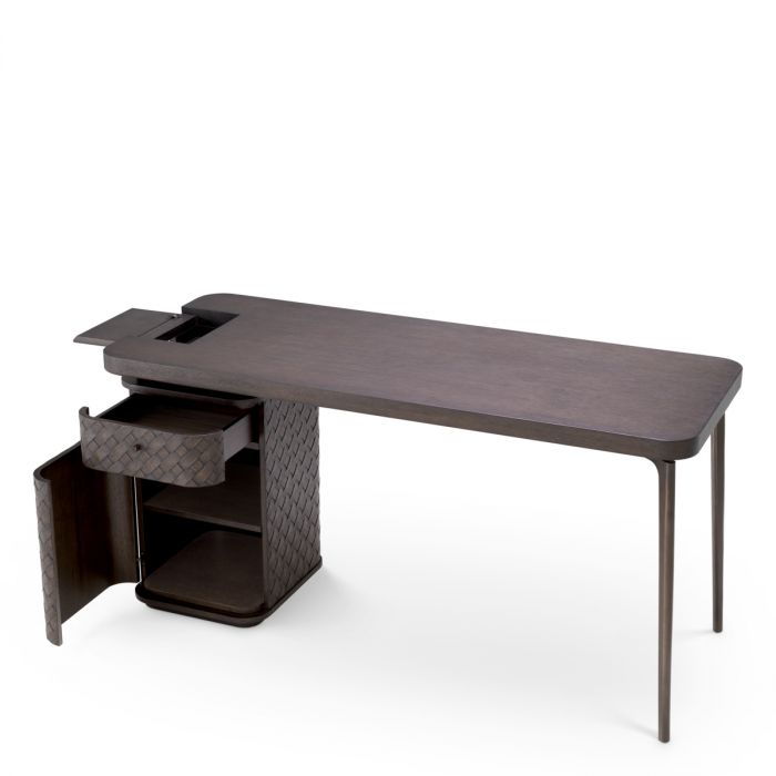 Desk Fiji woven oak veneer