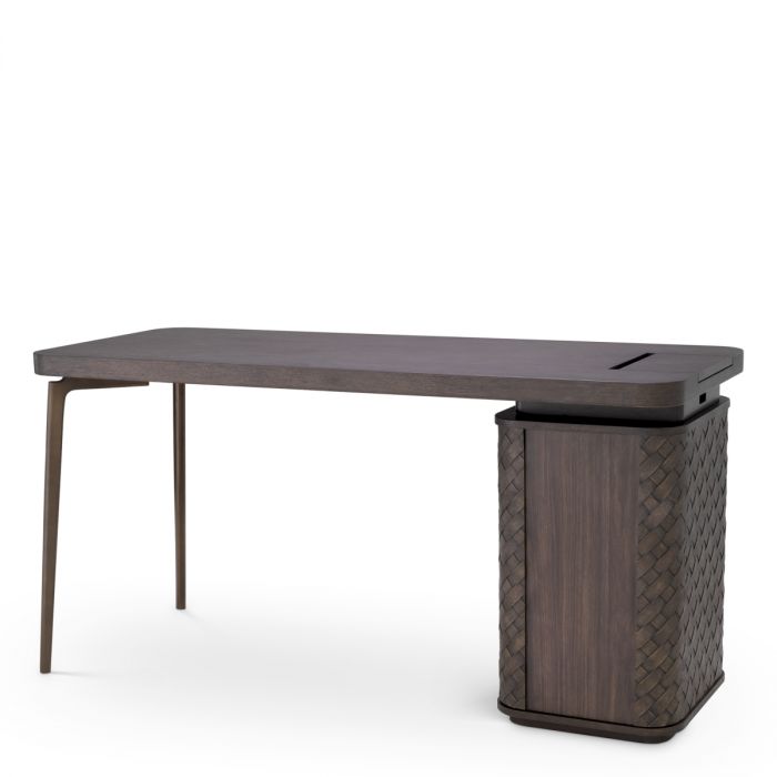Desk Fiji woven oak veneer