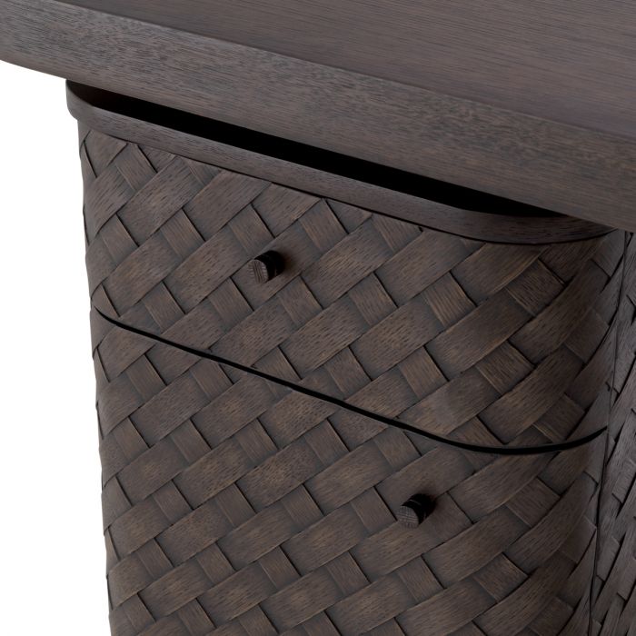 Desk Fiji woven oak veneer