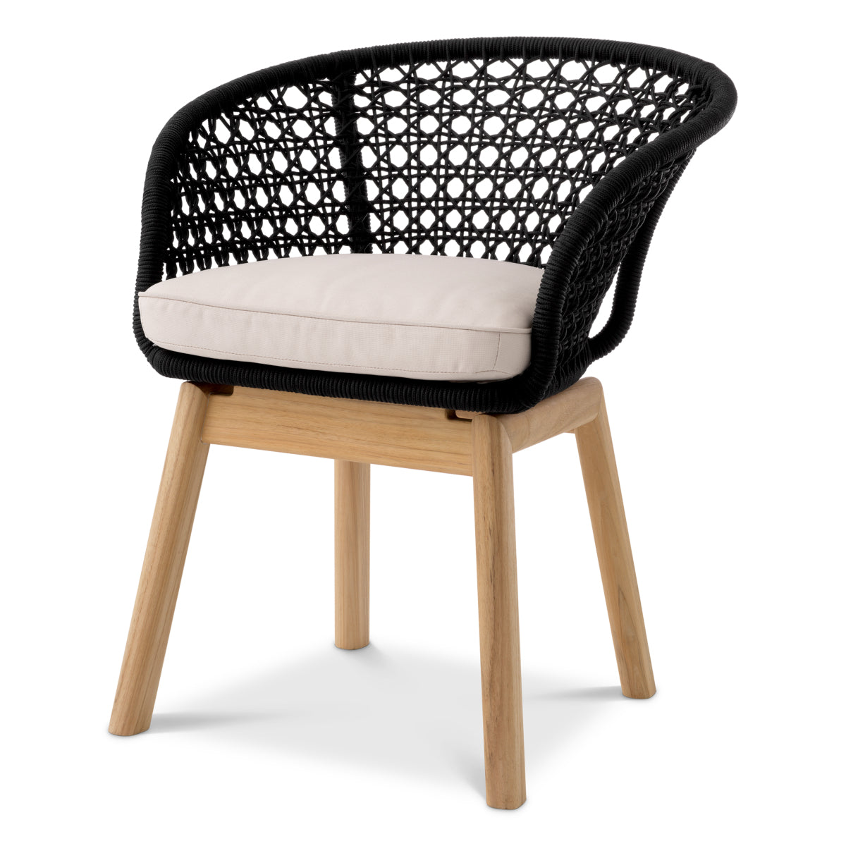 Black Modern Outdoor Dining Chair Trinity