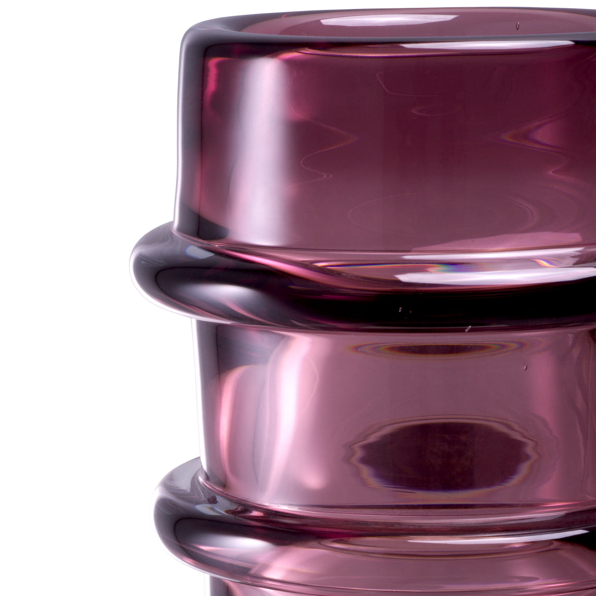 Pink Hand-Blown Glass Vase Bloom