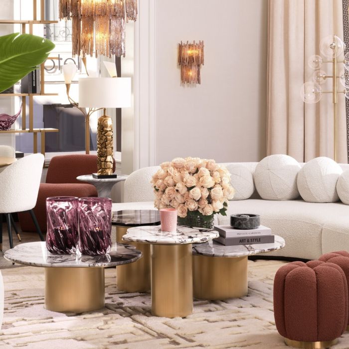 Side Table Shapiro light marble