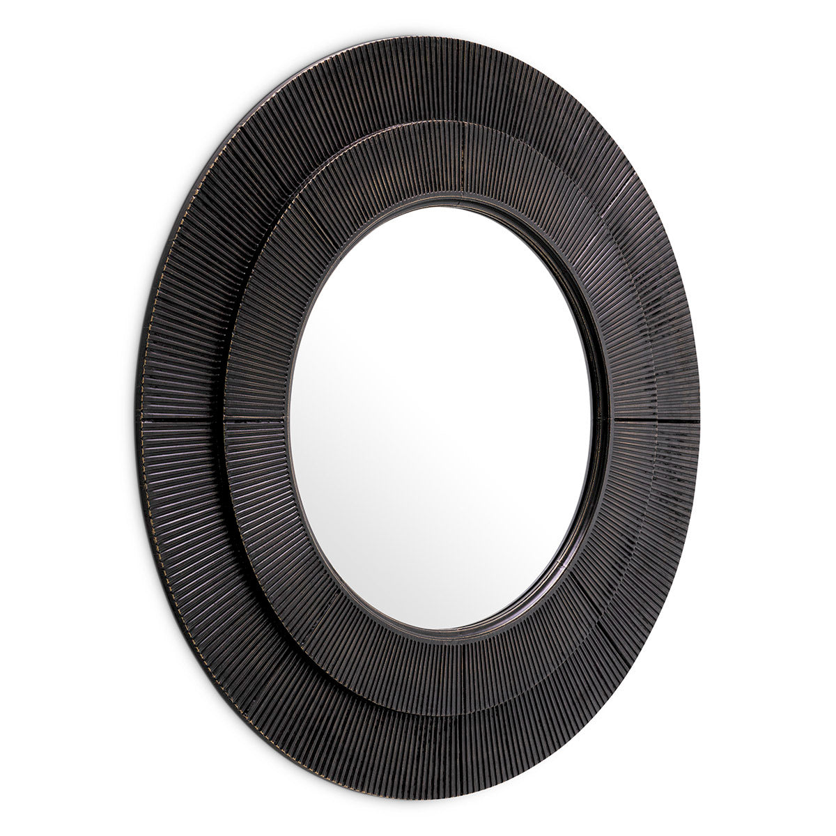 Round Bronze Contemporary Mirror Rodion
