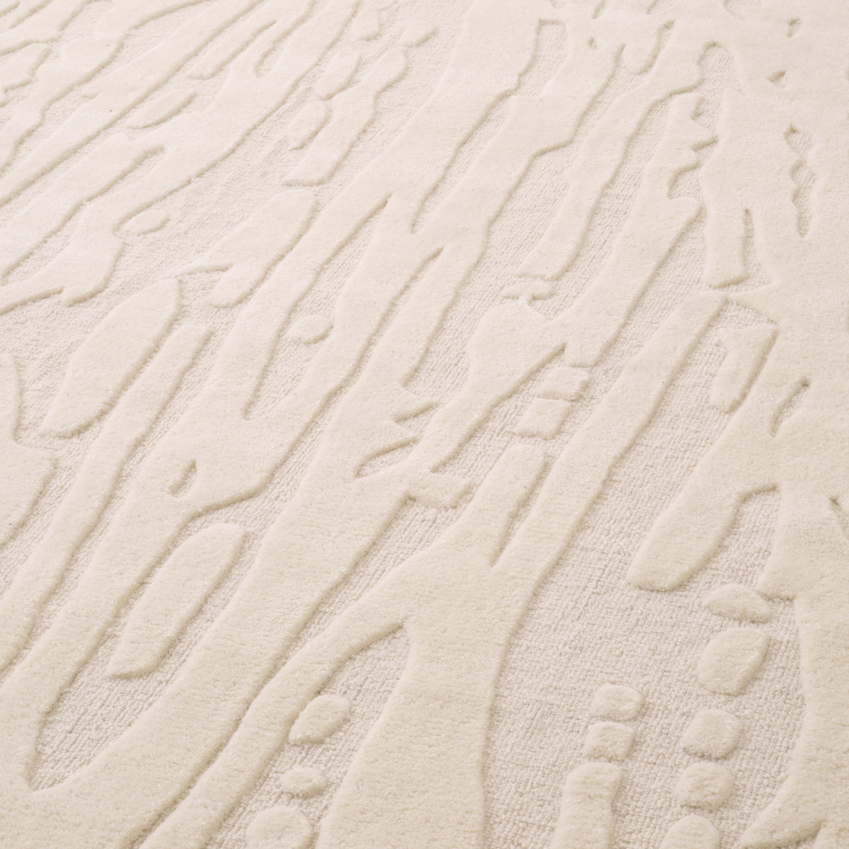 Hand-Tufted Cream Wool Carpet Zenon 6'5" x 10'