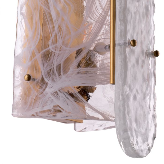 Wall Lamp Ginnis antique brass finish