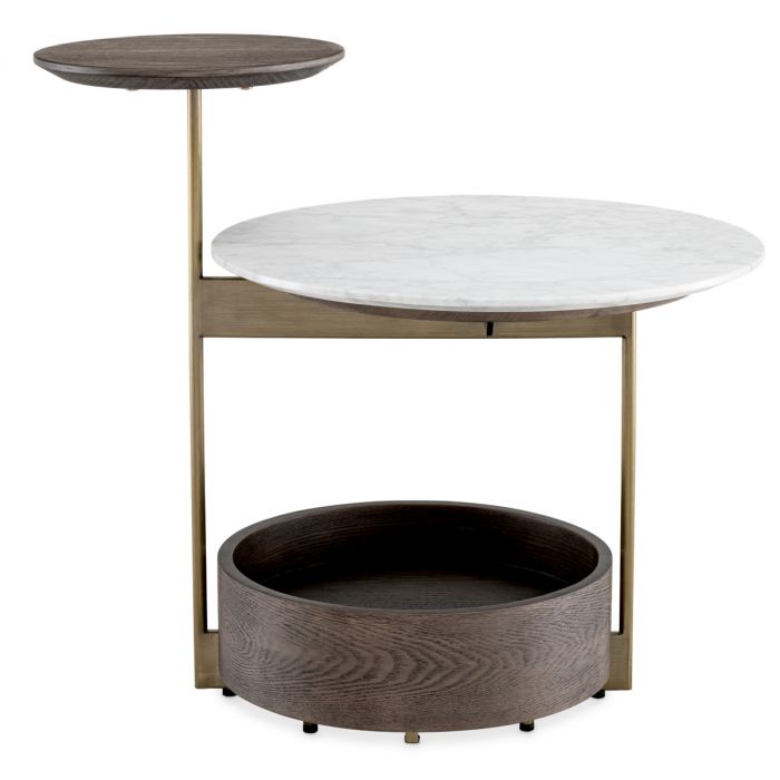 Side Table Faye brushed brass finish