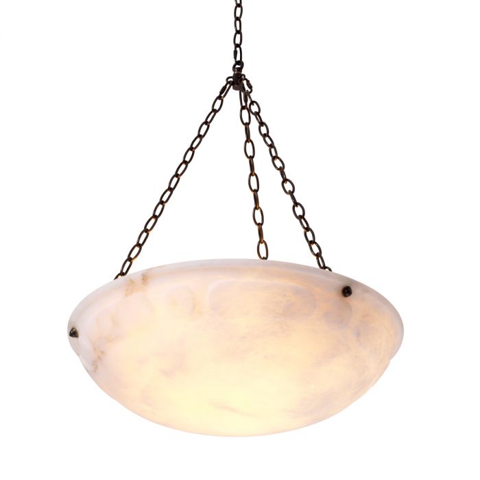 Chandelier Novara bronze highlight finish alabaster