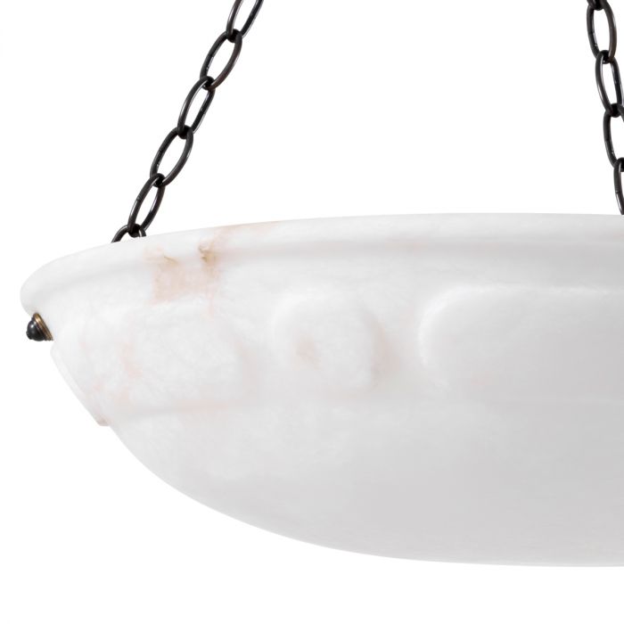 Chandelier Novara bronze highlight finish alabaster