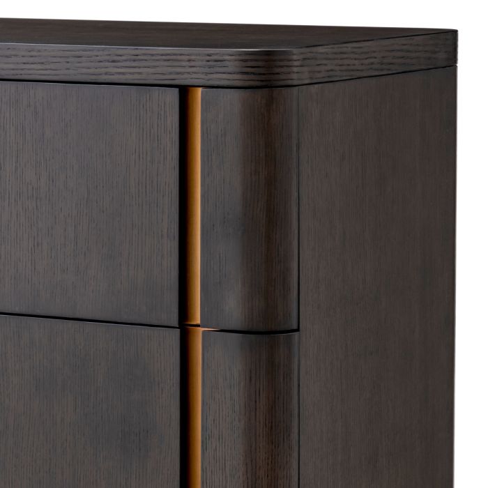 Drawer Dresser Modesto Tall mocha oak veneer