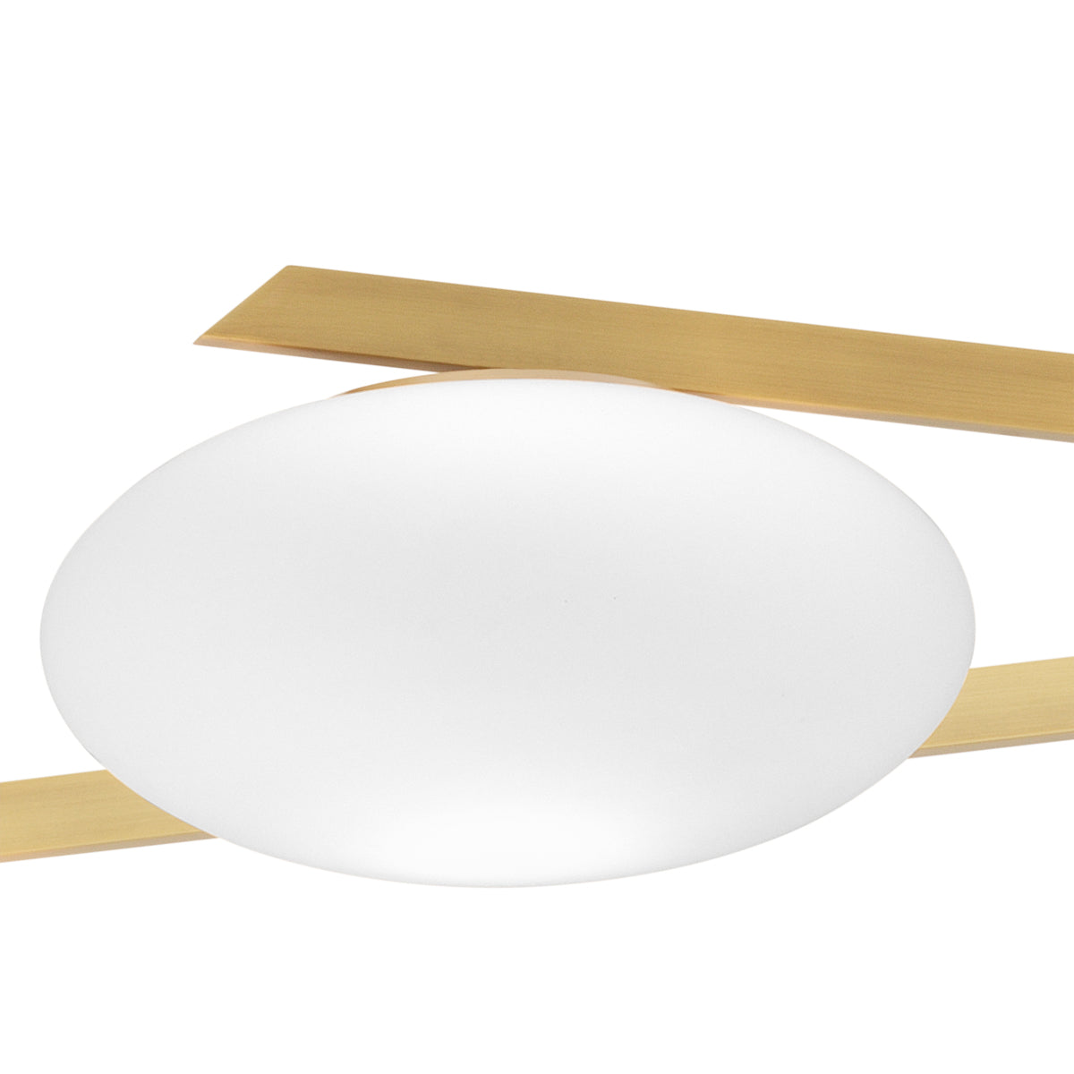 Elliptical White Glass Chandelier M Evergreen