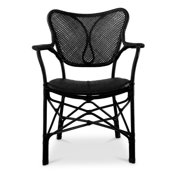 Dining Chair Colony with arm matte black