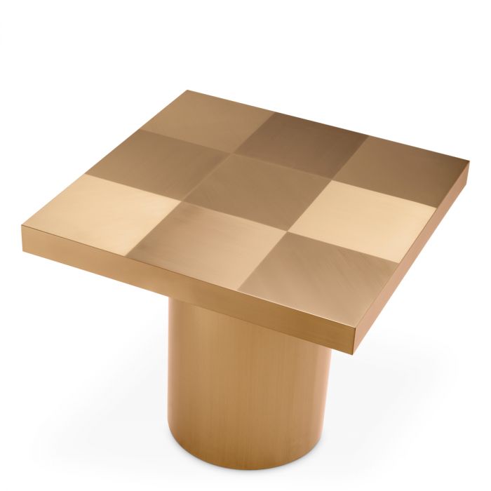 Side Table Laporte brushed brass finish
