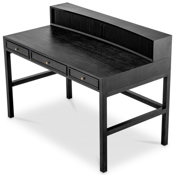 Desk Otranto charcoal grey oak veneer