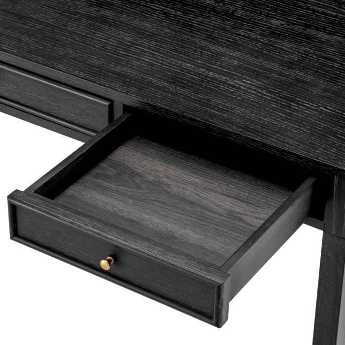 Desk Otranto charcoal grey oak veneer