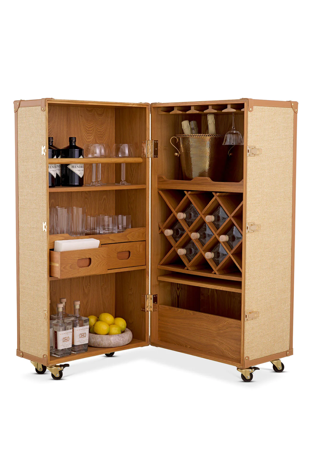 Brown Bar Cabinet Martini Bianco