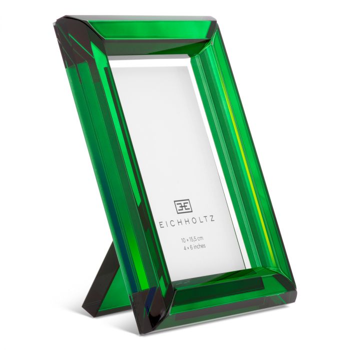 Picture Frame Theory S green crystal glass set of 2
