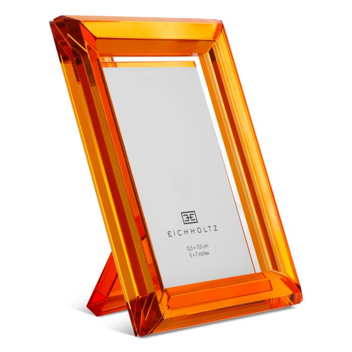 Picture Frame Theory L orange crystal glass set of 2
