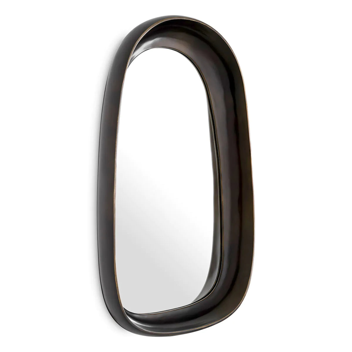 Bronze Free-Form Vintage Mirror L Sandals